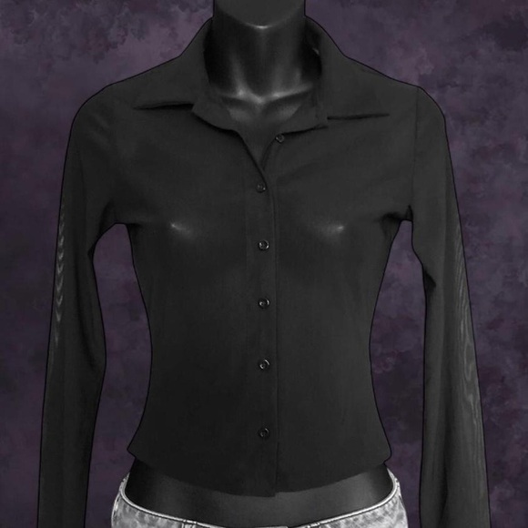 Garage Mesh Button Up - Picture 1 of 5